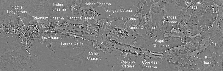 Resultado de imagen de CaÃ±ones de Marineris